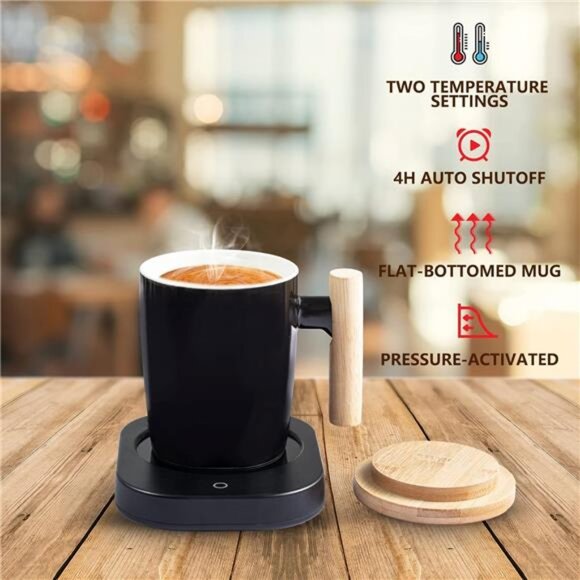 Coffee Warmer & Mug Set, Cup Heater for Desk Temperature Control &Smart Auto Off - Picture 5 of 7